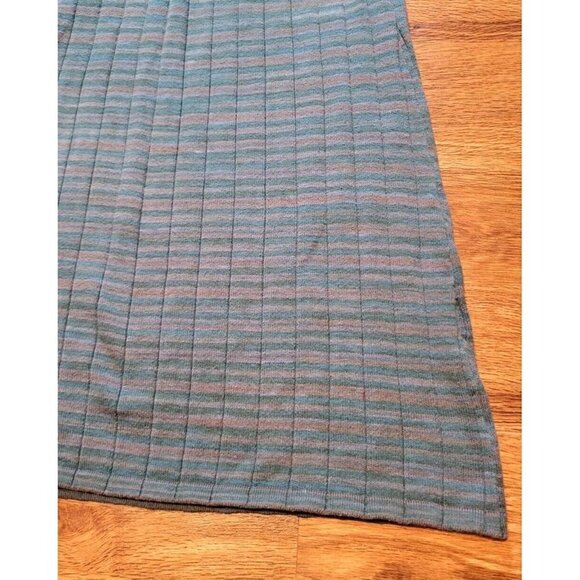 prAna Women’s Sz XS Leandra Blue Green Pleated Long‎ Sleeve Dress Organic Cotton - Picture 2 of 5